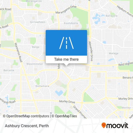 Ashbury Crescent map