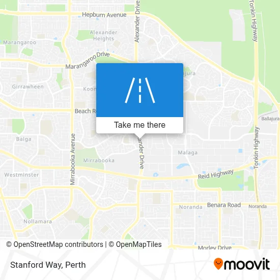 Mapa Stanford Way