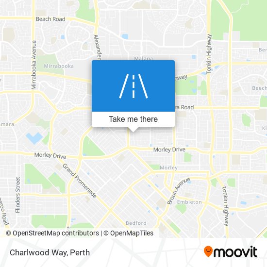 Charlwood Way map