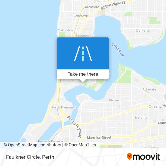 Mapa Faulkner Circle
