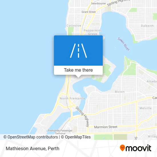 Mapa Mathieson Avenue