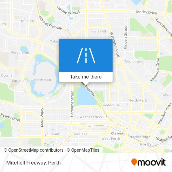 Mapa Mitchell Freeway
