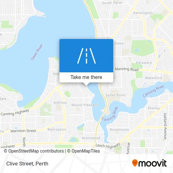 Mapa Clive Street