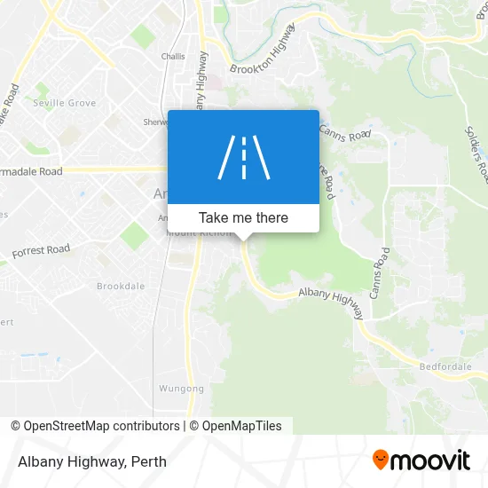Mapa Albany Highway