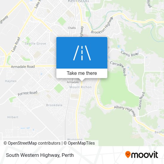 South Western Highway map