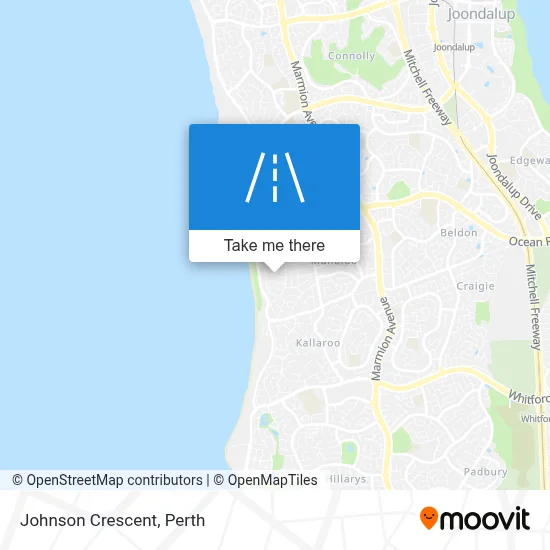 Mapa Johnson Crescent