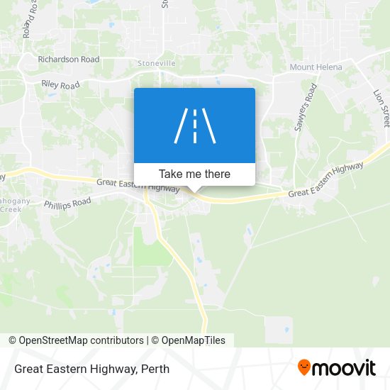 Great Eastern Highway map