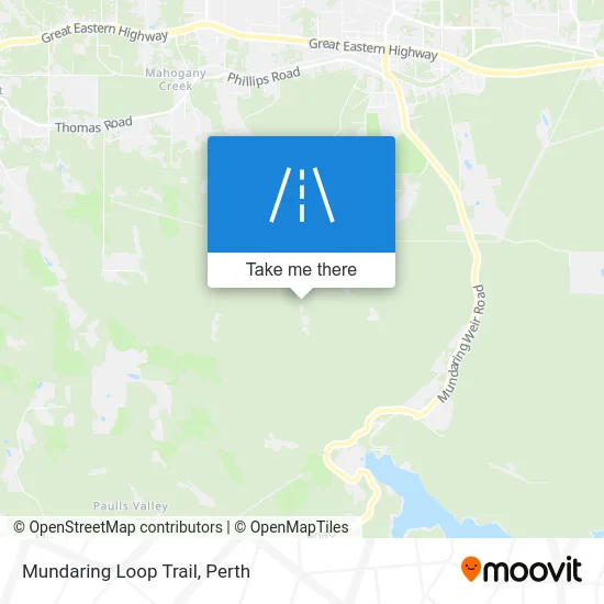 Mapa Mundaring Loop Trail