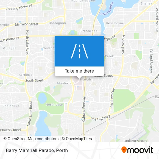 Mapa Barry Marshall Parade