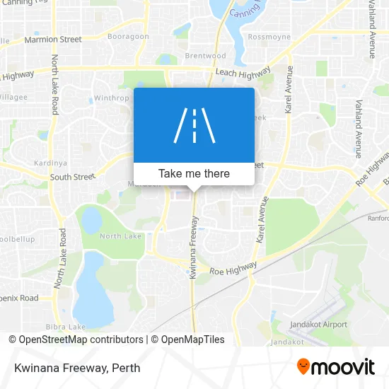 Mapa Kwinana Freeway