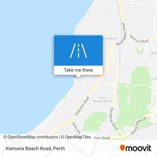 Kwinana Beach Road map