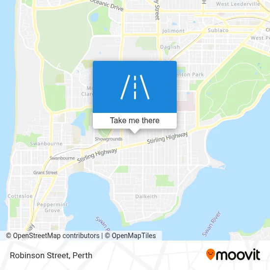 Mapa Robinson Street