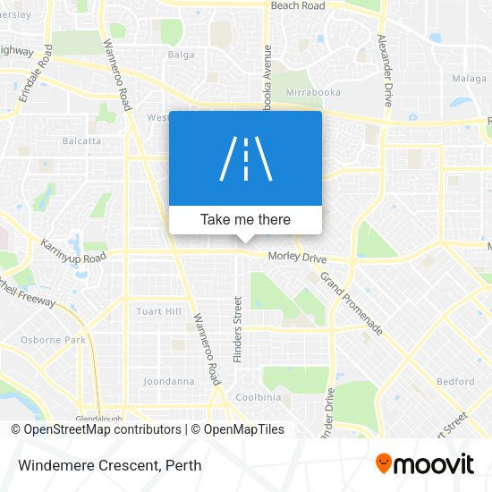 Windemere Crescent map