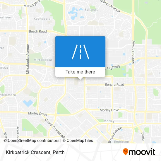Mapa Kirkpatrick Crescent