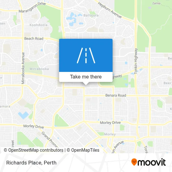 Mapa Richards Place