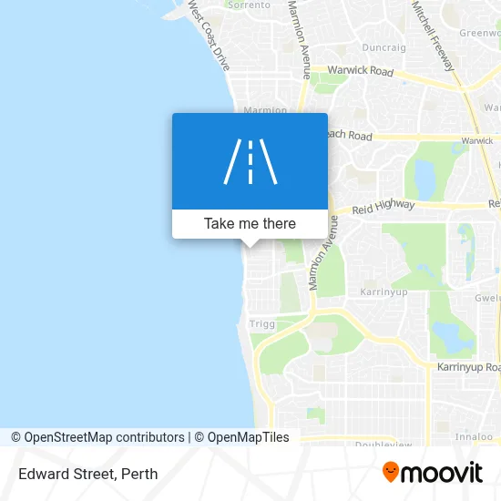 Mapa Edward Street