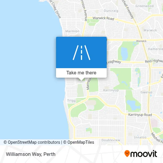 Mapa Williamson Way