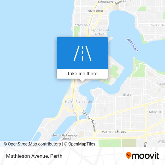 Mapa Mathieson Avenue