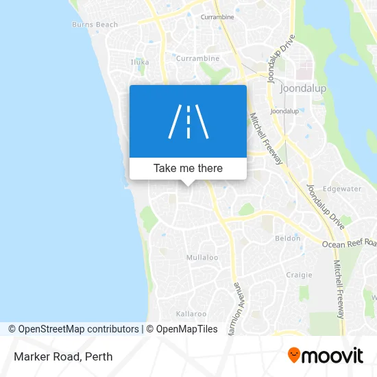 Mapa Marker Road