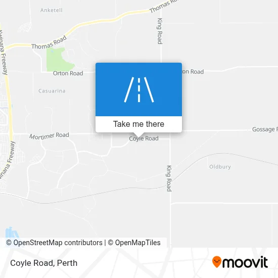 Mapa Coyle Road
