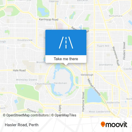 Mapa Hasler Road