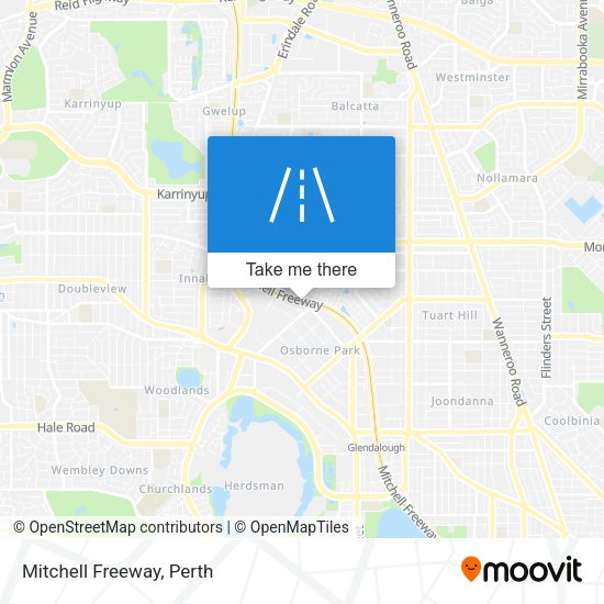 Mitchell Freeway map