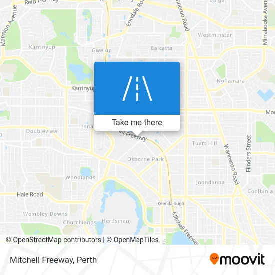 Mapa Mitchell Freeway