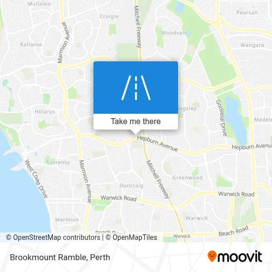 Mapa Brookmount Ramble