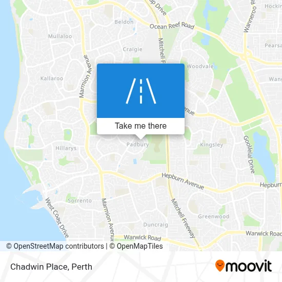 Mapa Chadwin Place