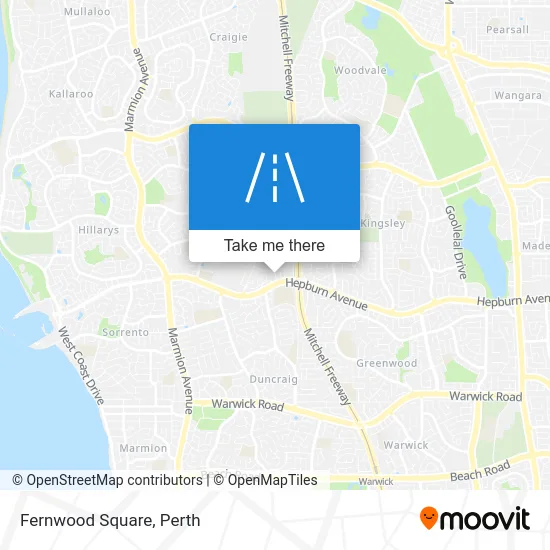 Mapa Fernwood Square