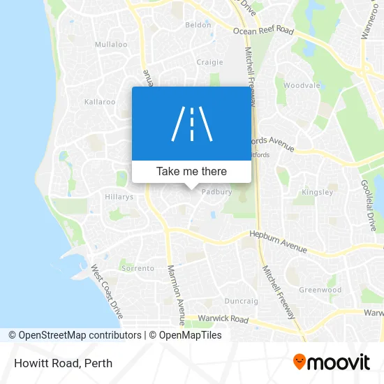 Mapa Howitt Road
