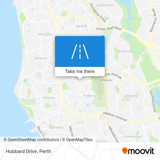 Mapa Hubbard Drive