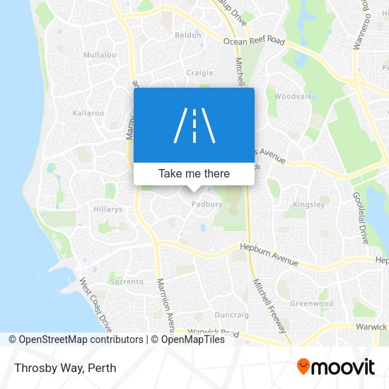 Throsby Way map