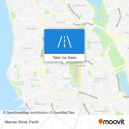 Mapa Warner Drive