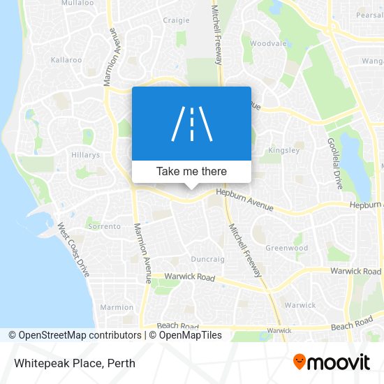 Whitepeak Place map