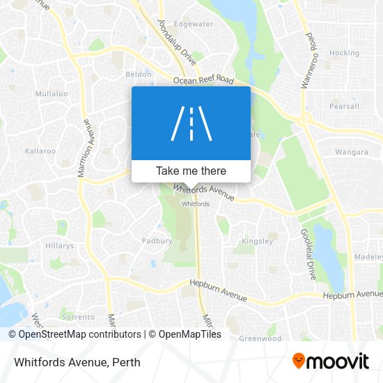 Whitfords Avenue map