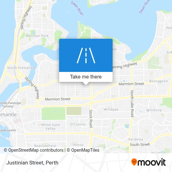 Mapa Justinian Street