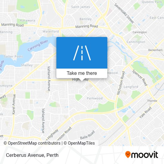 Cerberus Avenue map