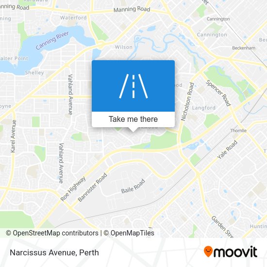 Narcissus Avenue map