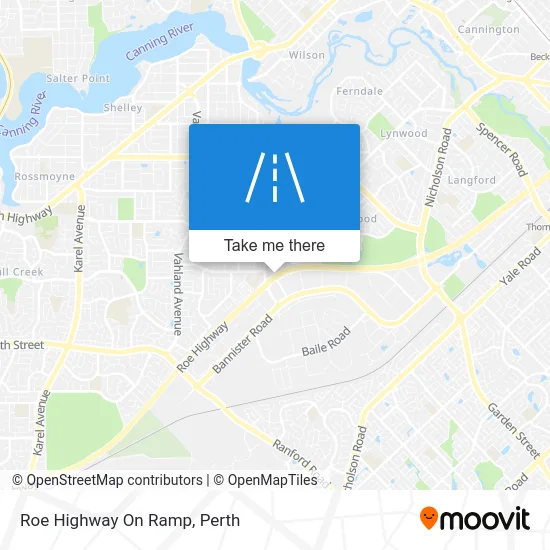 Mapa Roe Highway On Ramp