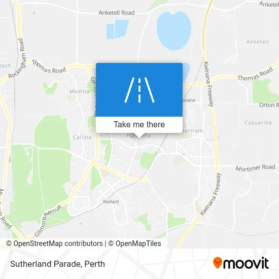 Mapa Sutherland Parade