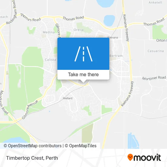 Mapa Timbertop Crest