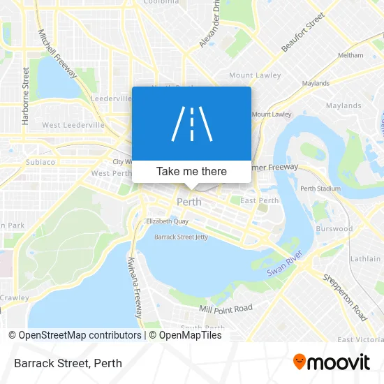 Mapa Barrack Street