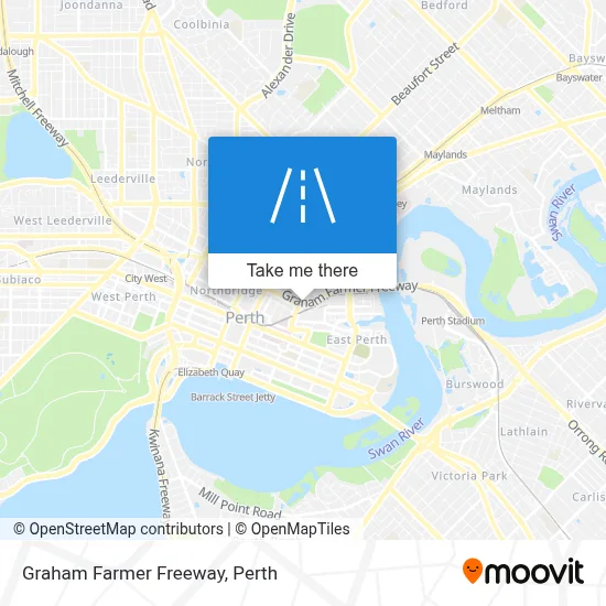 Mapa Graham Farmer Freeway