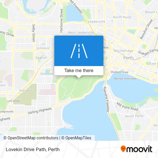 Mapa Lovekin Drive Path