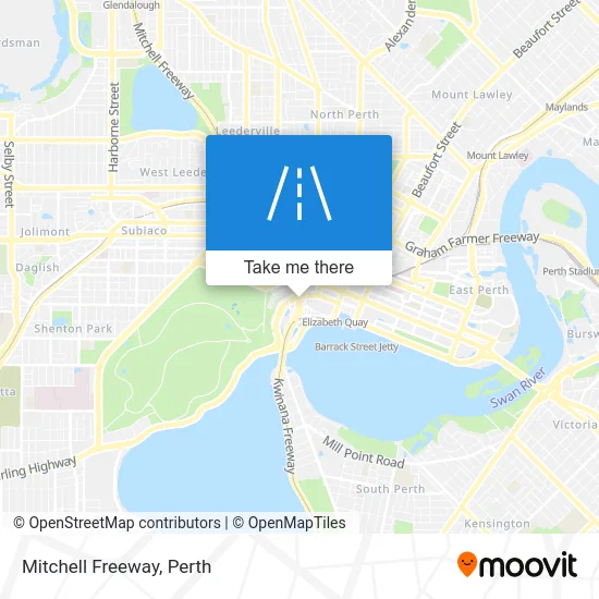 Mapa Mitchell Freeway