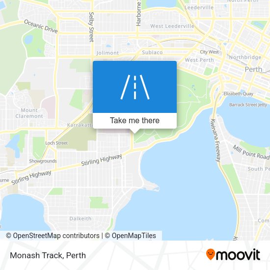 Monash Track map