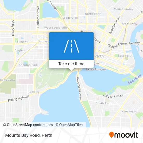 Mapa Mounts Bay Road