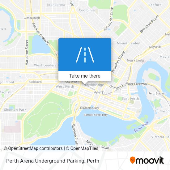 Perth Arena Underground Parking map