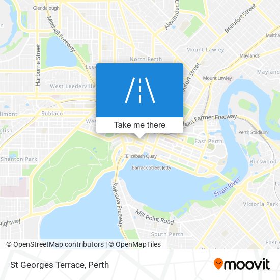 St Georges Terrace map